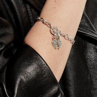 Stolen Girlfriend Club | Two Part Heart | Silver | Charm