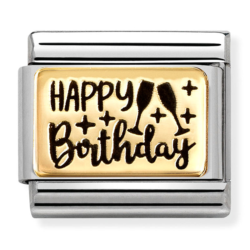 Nomination | Happy Birthday in 18K Gold