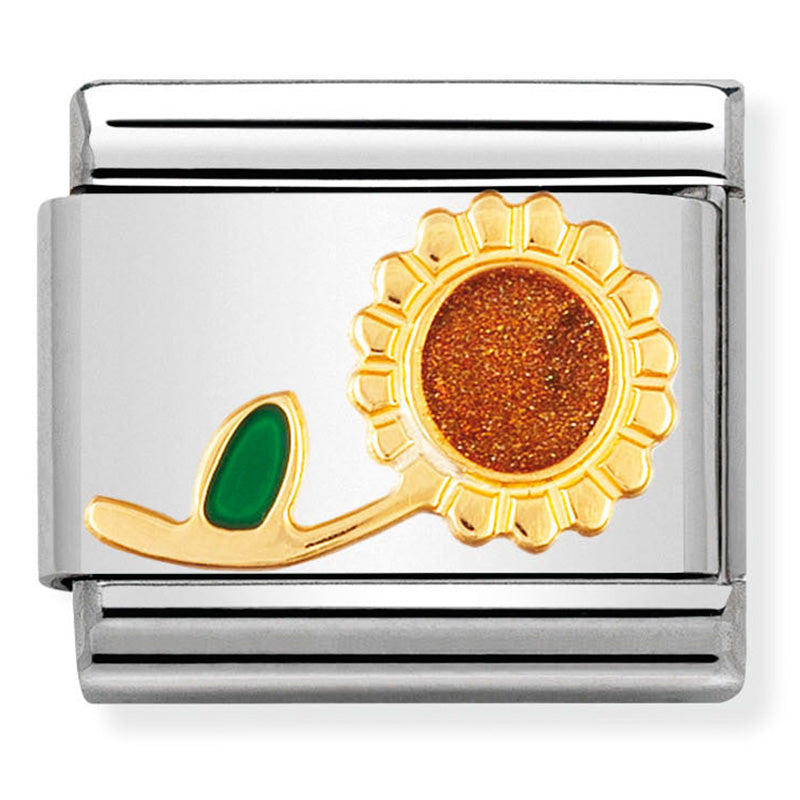 Nomination | Sunflower with Stem in 18K Gold