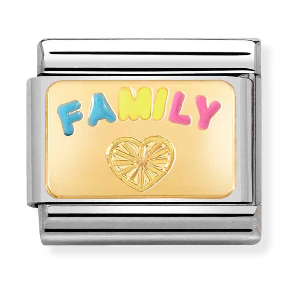 Nomination | Family with Etched Heart in 18K Gold