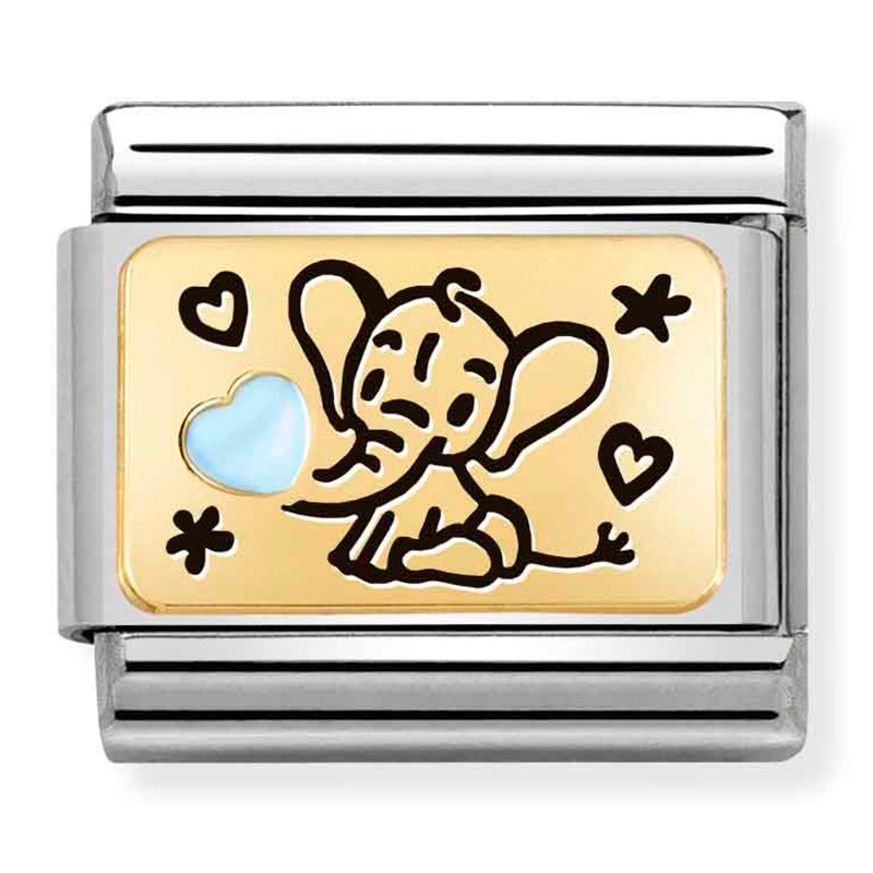 Nomination | Blue Elephant in 18K Gold