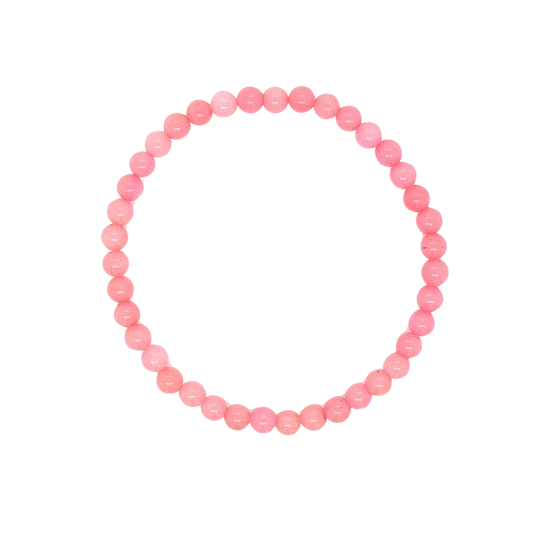 Luna 'Mab' 4mm Stretch Bracelet | Pink Jade | 17cm