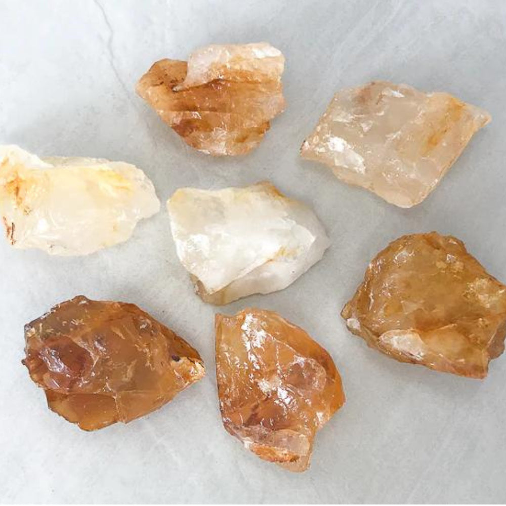 Opal & Sage - Golden Healer Quartz (Passion) Raw Boxed Crystal
