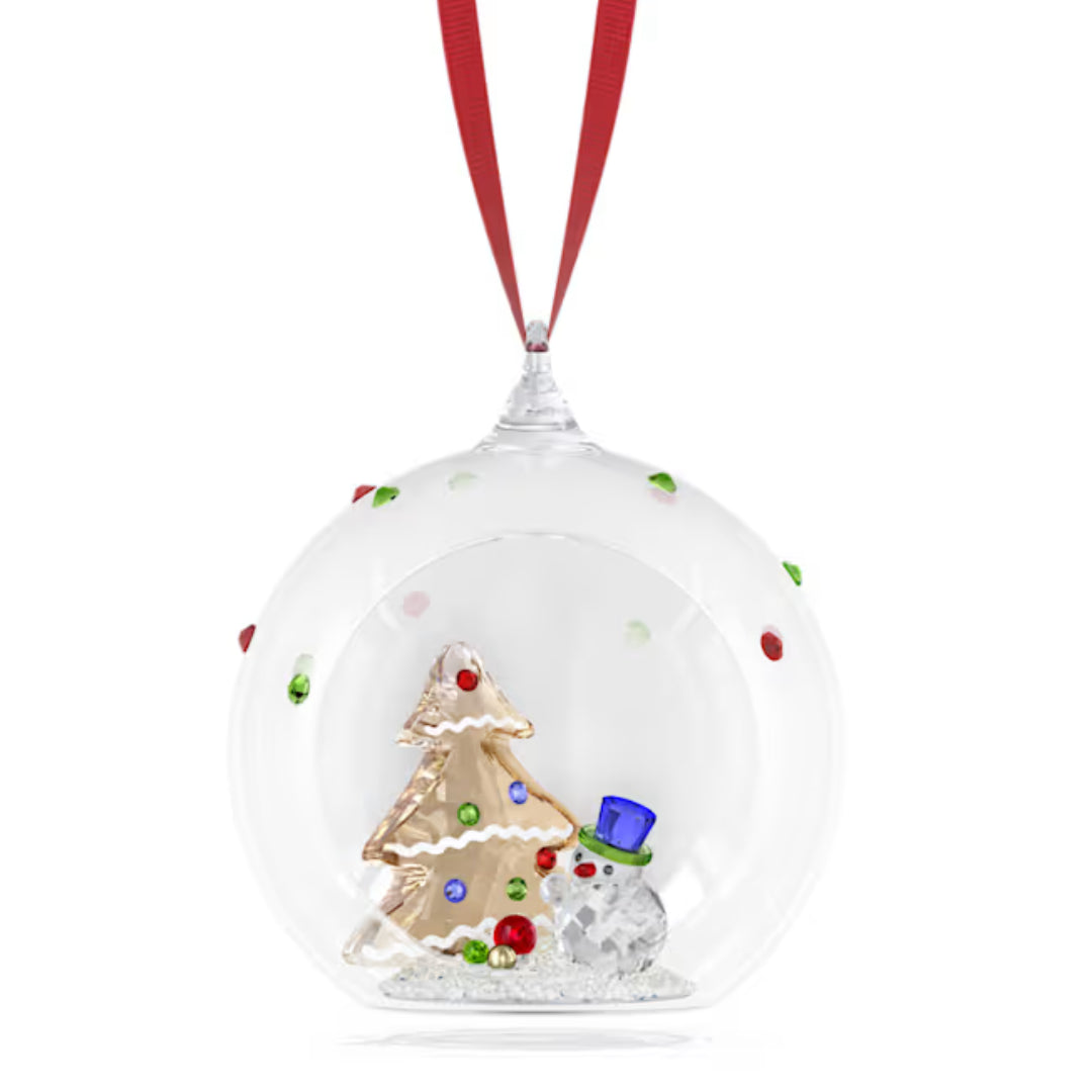 Swarovski Holiday Cheers Tree and Snowman Ball Ornament