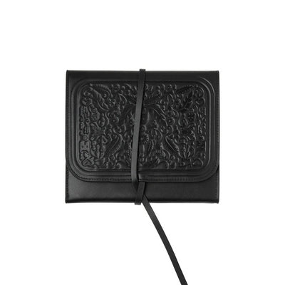 Karen Walker | Black | Leather | Jewellery Roll with Dust Bag