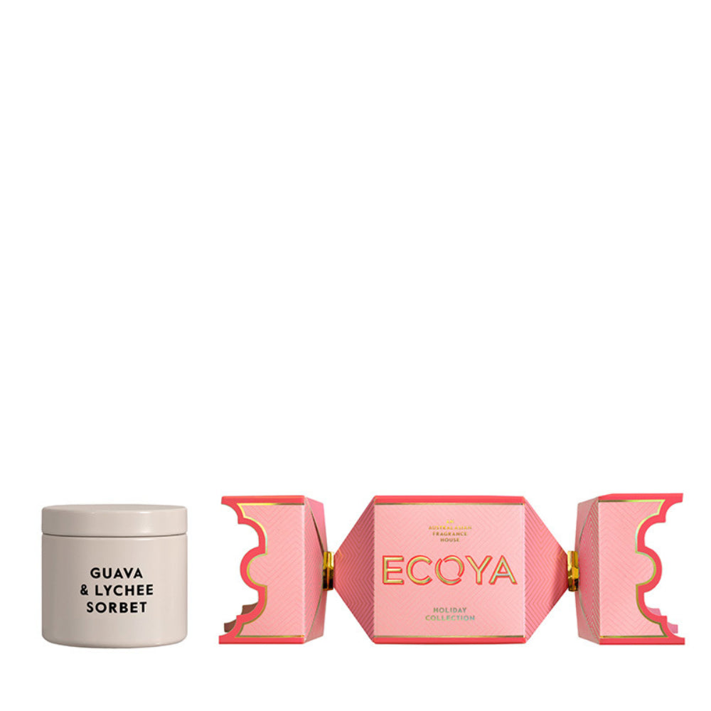 Ecoya Guava & Lychee Sorbet Tin Candle Holiday Collection