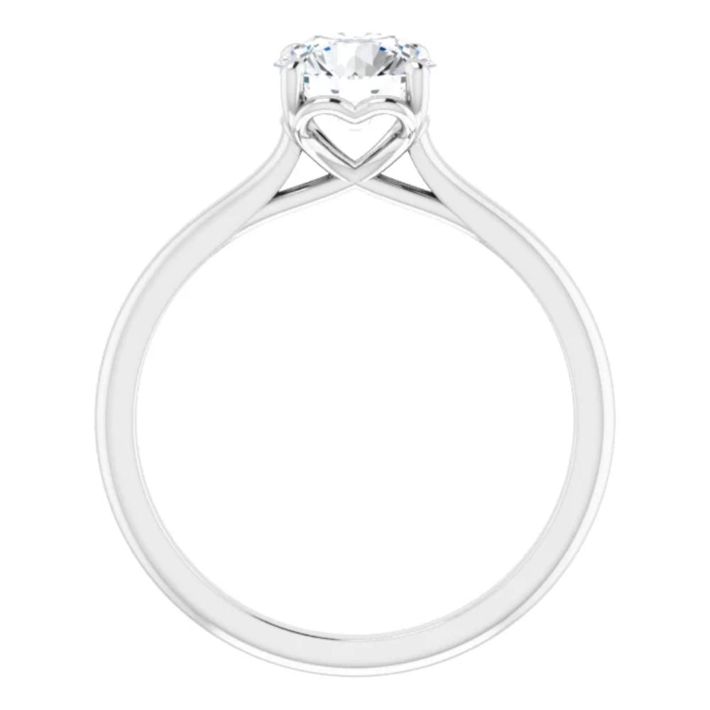 Amavi 14ct White Gold 1.00ct Round Brilliant Moissanite Solitaire