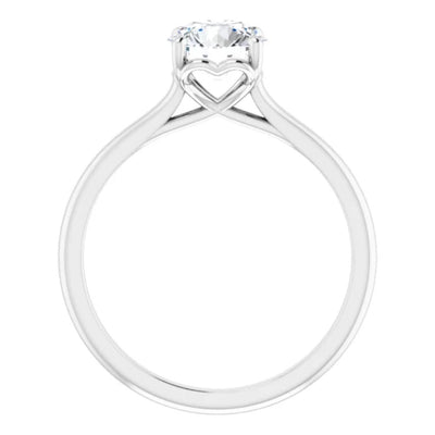 Amavi 14ct White Gold 1.00ct Round Brilliant Moissanite Solitaire