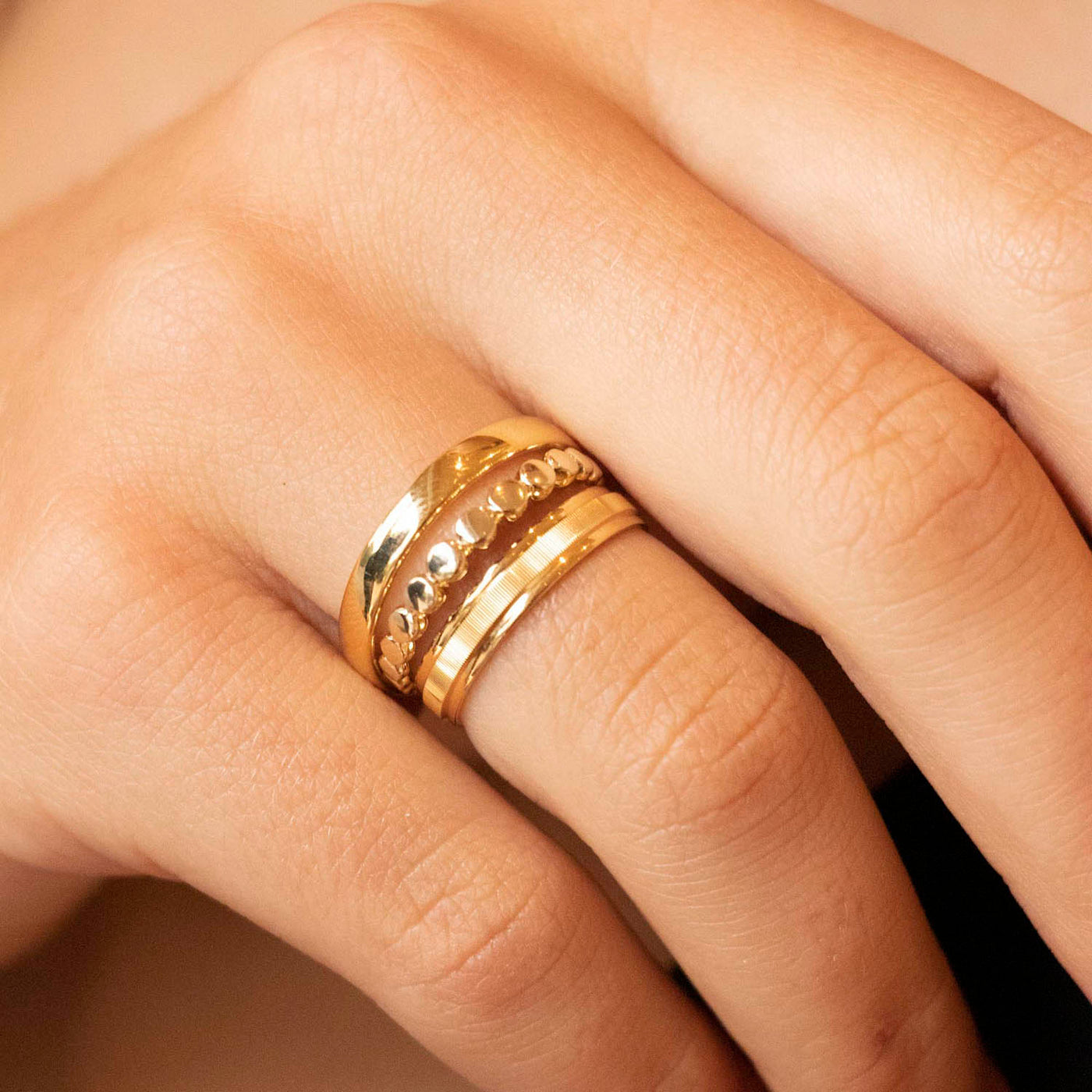 9k Yellow Solid Gold Plain Band Ring (N)