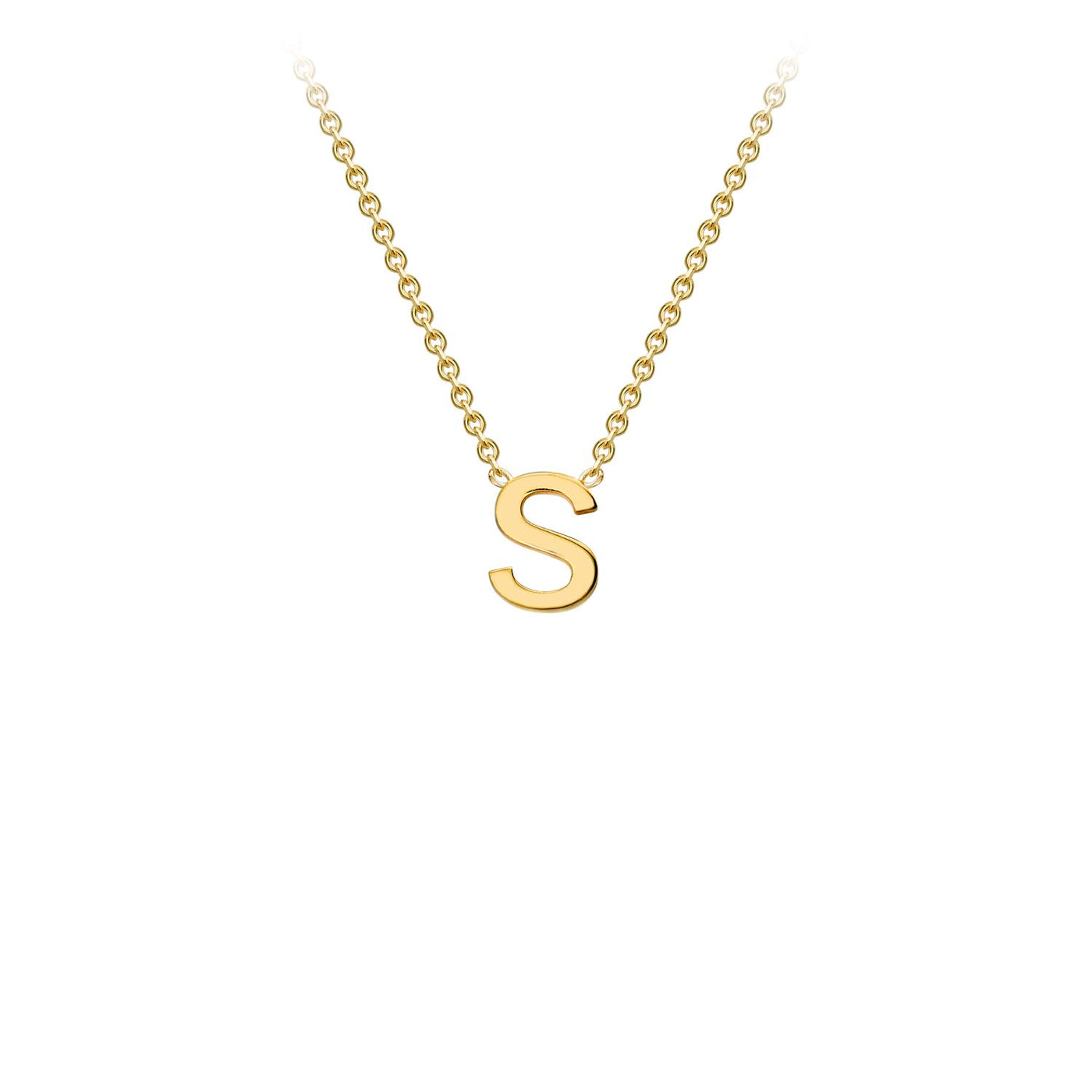9k Yellow Gold Initial 'S' Necklace