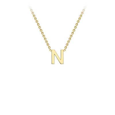 9k Yellow Gold Initial 'N' Necklace