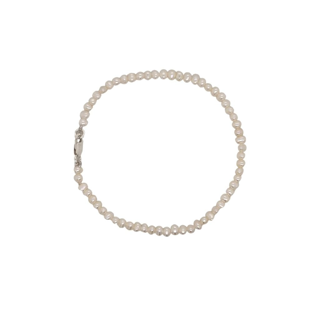 Allura Micro Fresh Water Pearl Bracelet | Silver | 17cm