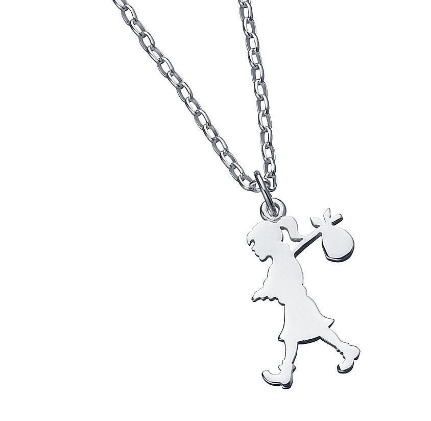 Karen Walker 60cm Sterling Silver Large Runaway Girl Necklace