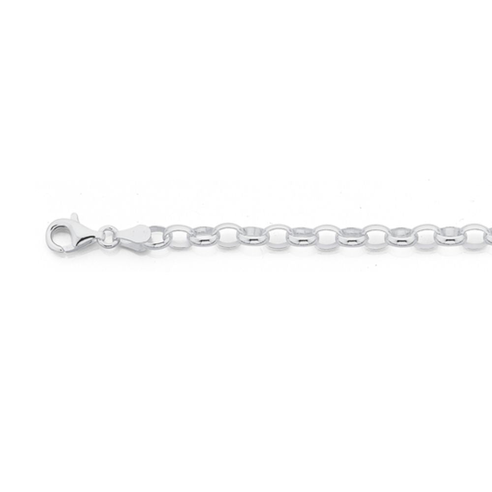 Omnia Oval Belcher Bracelet | Sterling Silver | 19cm