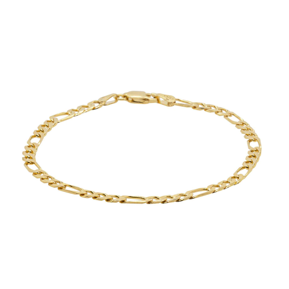 9k Gold Filled 19cm 3:1 Figaro Bracelet