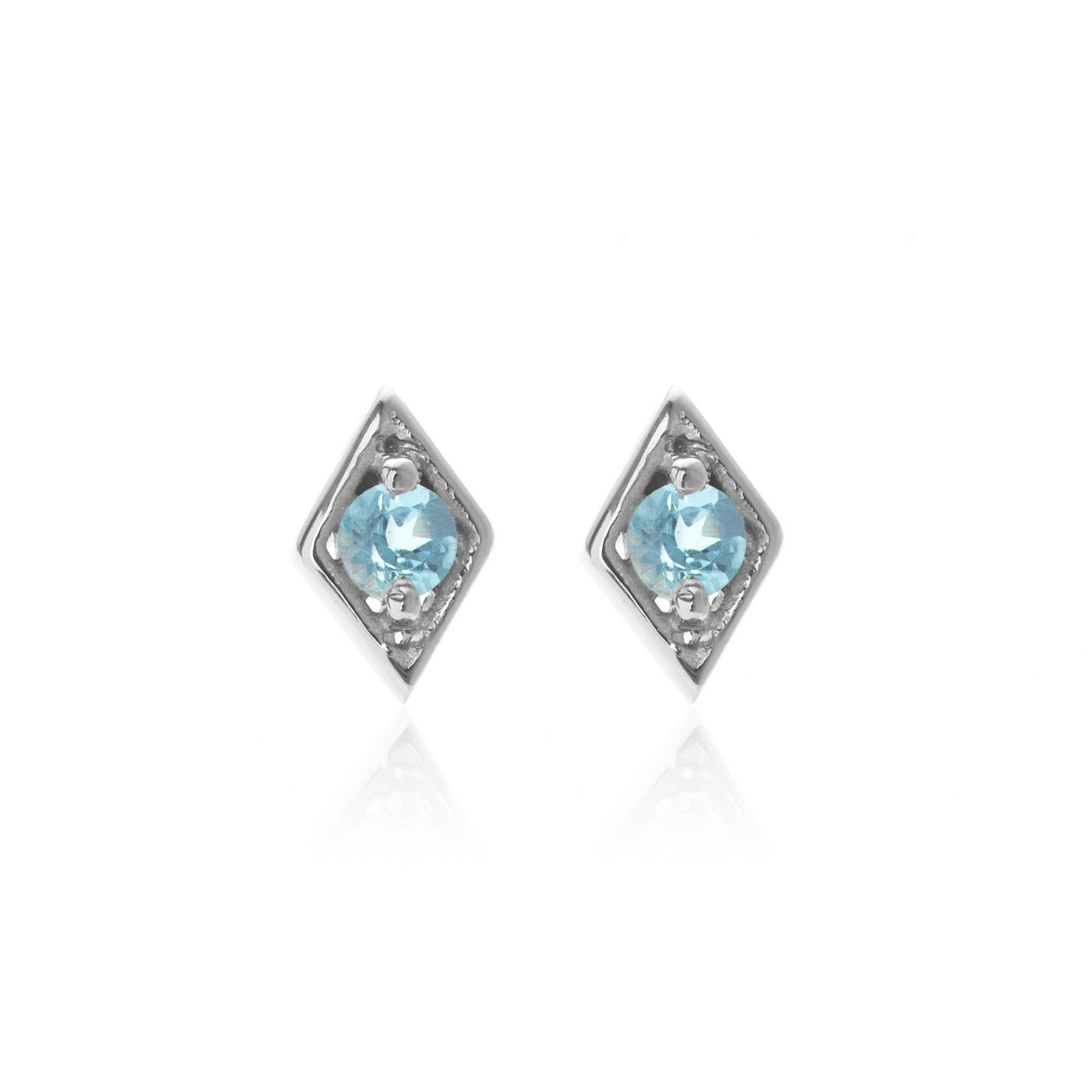 Silk&Steel Keepsake Blue Topaz & Silver Studs