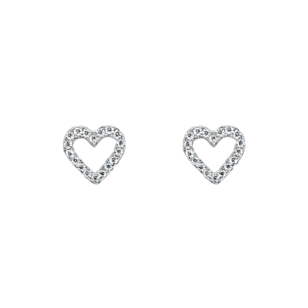 Grace 'Love' Micro Heart Stud Earrings