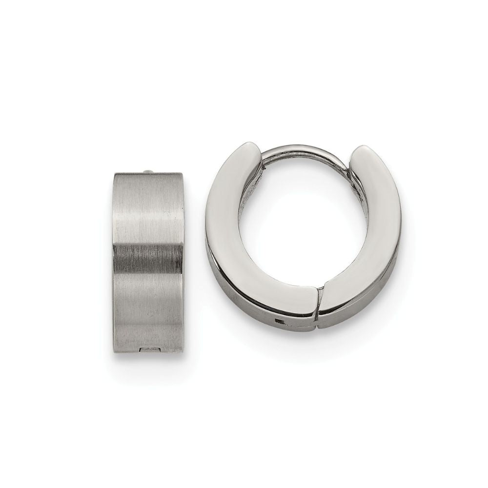 Revolution Stainless Steel Matt Huggie Earring (Single)