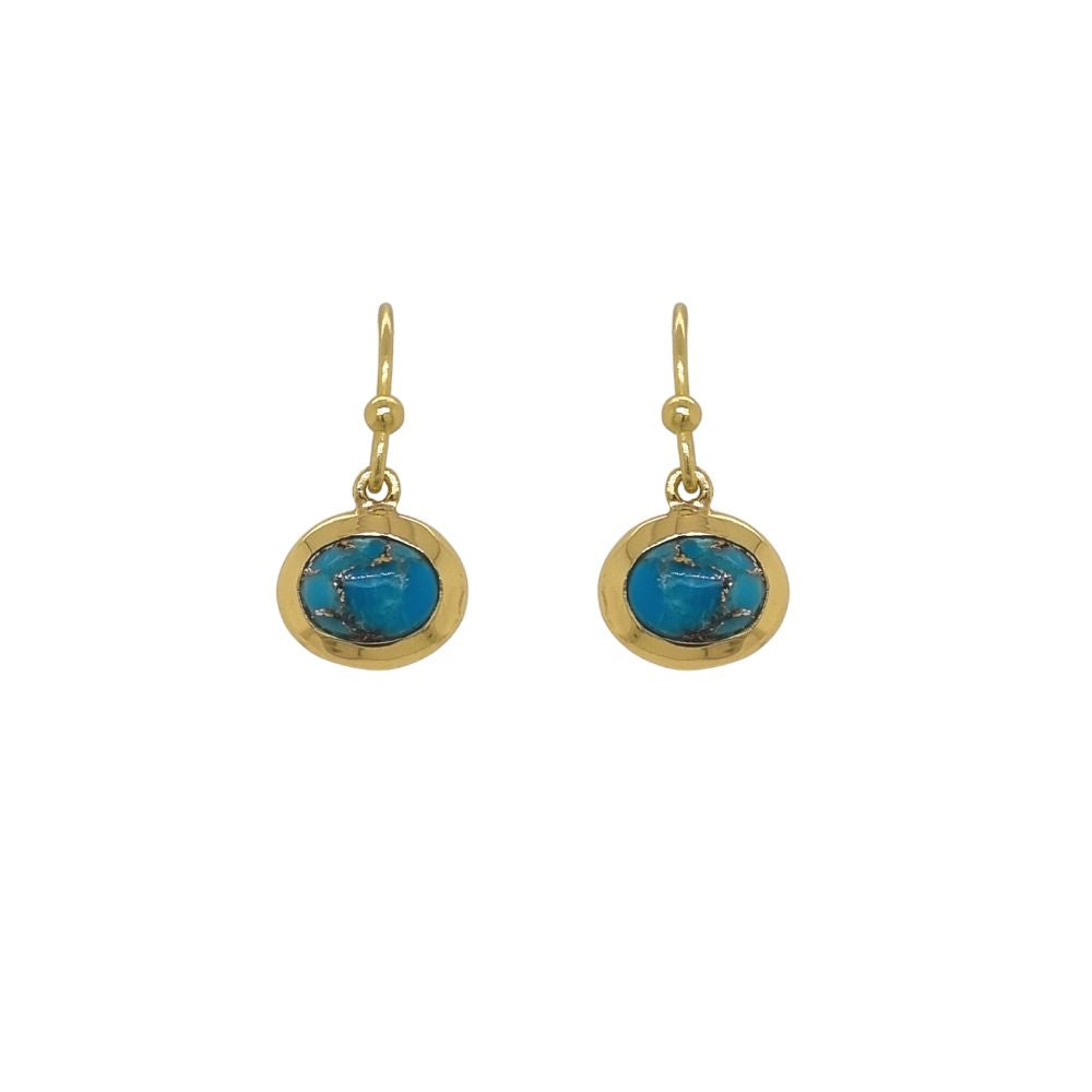 Luna 'Arche' Sleeping Beauty Turquoise Gold Earrings
