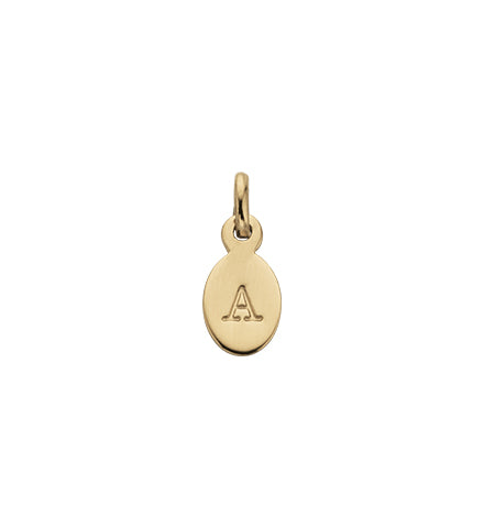 Kirstin Ash Oval Initial (A) in Gold Vermeil