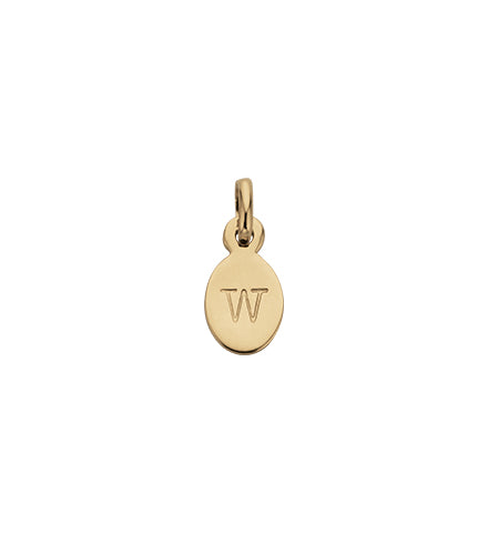 Kirstin Ash Oval Initial (W) in Gold Vermeil