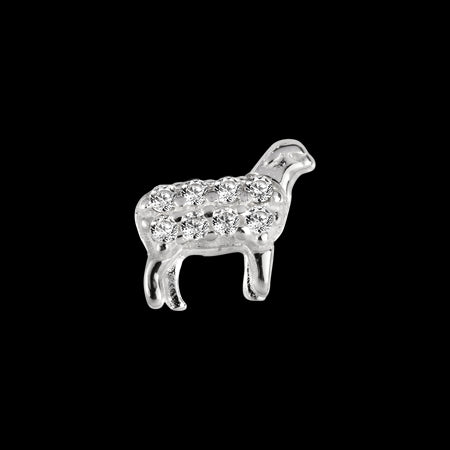 Stow Sheep Charm | Sterling Silver CZ