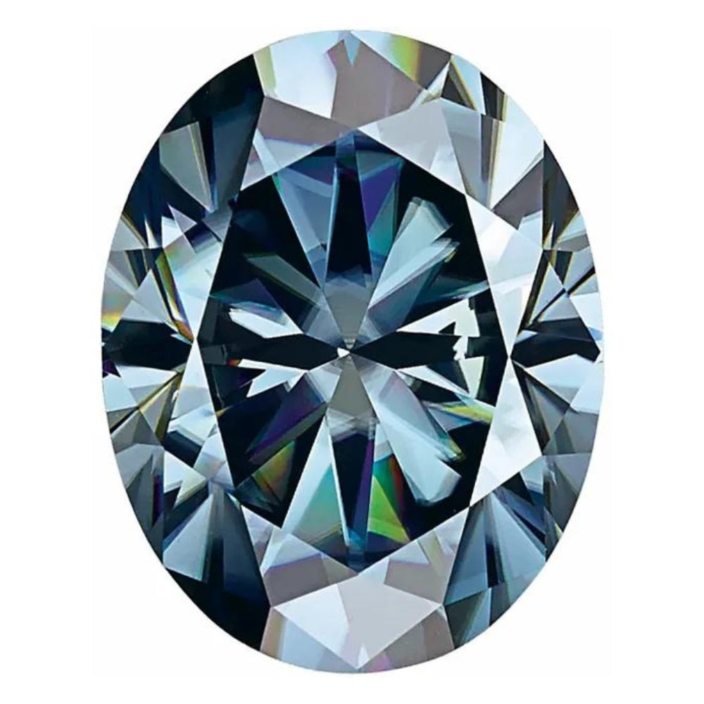 8x5mm Fancy Blue Oval Moissanite (approx 1.00ct)