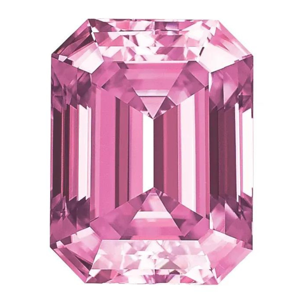 7x5mm Fancy Pink Emerald Cut Moissanite (approx 1.00ct)