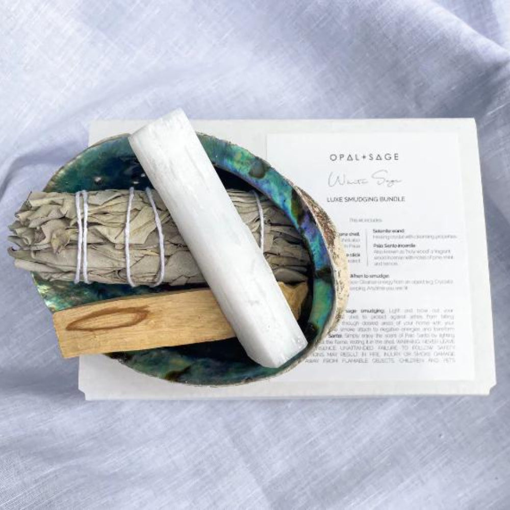 Opal+Sage Luxe Smudging Bundle - Cleanse + Purify + Protect