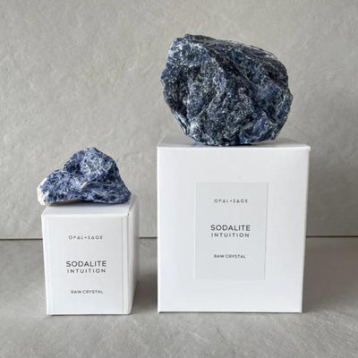 Opal & Sage - Sodalite (Intuition) Extra Large Raw Boxed Crystal